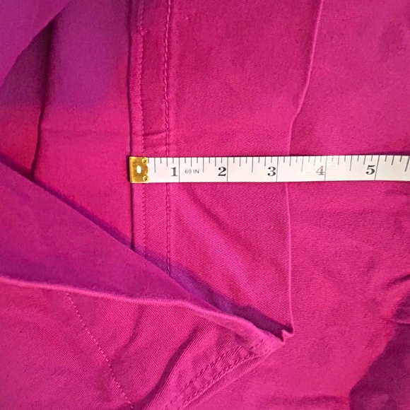 CAPRI JEGGINGS, VIVID FUSCHIA, SIZE 5X, PULL ON, 3 POCKETS, COTTON/SPANDEX, HEM - Picture 4 of 16